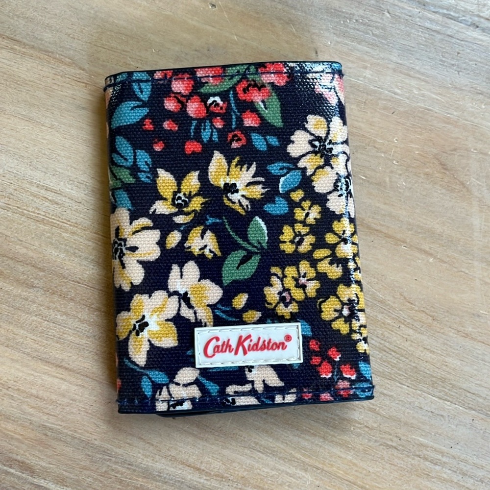 Cath Kidston TriFold Wallet Blue Floral NWT